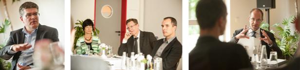 Katrin Lompscher (Fraktion Die Linke, stellvertretende Fraktionsvorsitzende und Sprecherin für Stadtentwicklung) Roland J. Stauber (Geschäftsführer Berlinovo Immobilien Gesellschaft mbH) Dr. Martina Rehberg-Rechtenbach (Mieterin), Stefan Ehrlich (Leiter Immobilienmanagement Wohnen berlinovo), Alexander Wolf (Moderator) Christian Graeff (CDU, Bezirksstadtrat Marzahn-Hellersdorf, Leiter der Abteilung Wirtschaft und Stadtentwicklung)