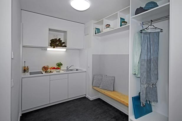 Küchenzeile im Doppelapartment Küchenzeile im Doppelapartment