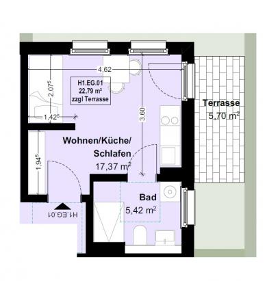 Grundriss Beispielapartment Grundriss Beispielapartment