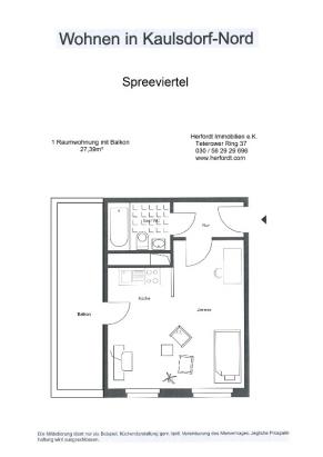 27,39 m² mit Balkon (web) 27,39 m² mit Balkon (web)